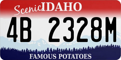 ID license plate 4B2328M