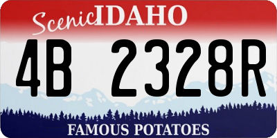 ID license plate 4B2328R
