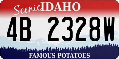 ID license plate 4B2328W