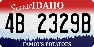ID license plate 4B2329B