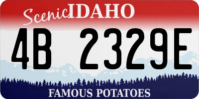 ID license plate 4B2329E