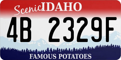 ID license plate 4B2329F