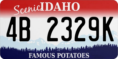 ID license plate 4B2329K