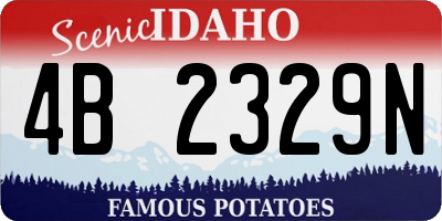 ID license plate 4B2329N