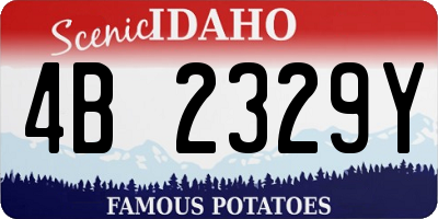 ID license plate 4B2329Y