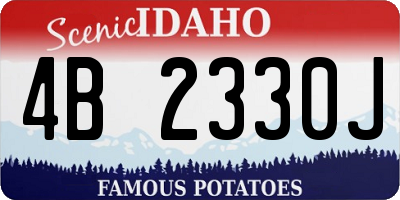 ID license plate 4B2330J