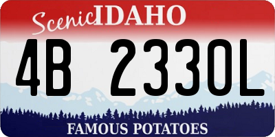 ID license plate 4B2330L