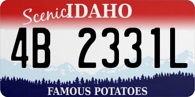 ID license plate 4B2331L