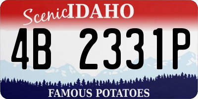 ID license plate 4B2331P