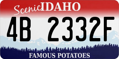ID license plate 4B2332F