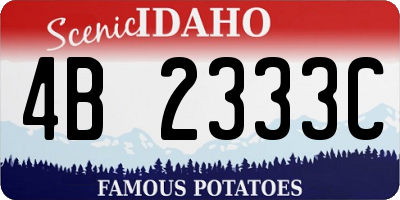 ID license plate 4B2333C