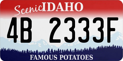 ID license plate 4B2333F