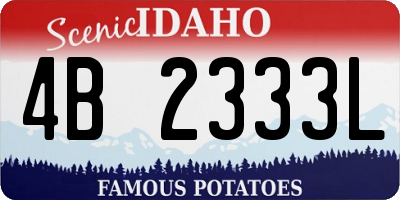 ID license plate 4B2333L