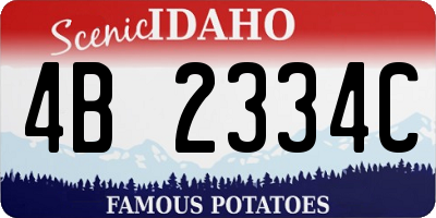 ID license plate 4B2334C