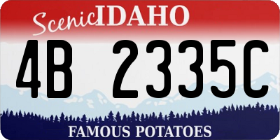 ID license plate 4B2335C