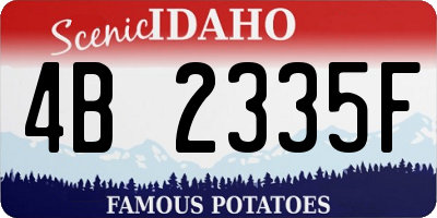 ID license plate 4B2335F