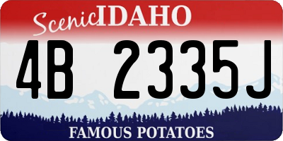 ID license plate 4B2335J