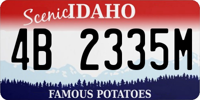 ID license plate 4B2335M