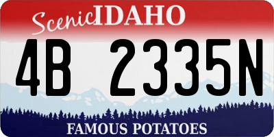 ID license plate 4B2335N