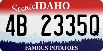 ID license plate 4B2335Q