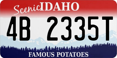 ID license plate 4B2335T