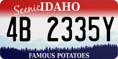 ID license plate 4B2335Y