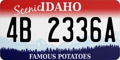 ID license plate 4B2336A