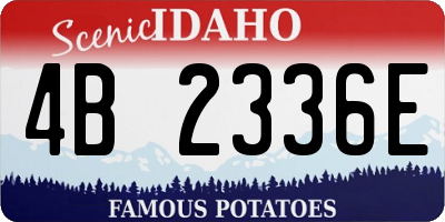 ID license plate 4B2336E
