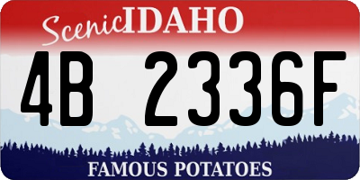 ID license plate 4B2336F