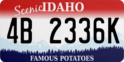 ID license plate 4B2336K