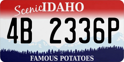 ID license plate 4B2336P