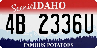 ID license plate 4B2336U