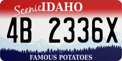 ID license plate 4B2336X
