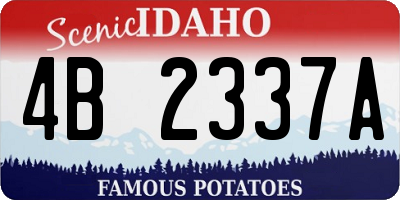 ID license plate 4B2337A