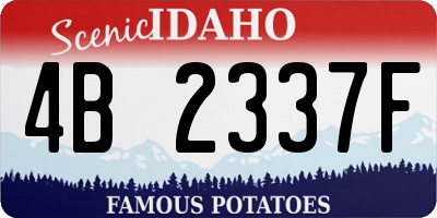 ID license plate 4B2337F