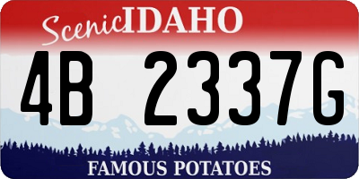 ID license plate 4B2337G