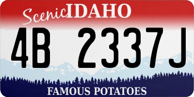 ID license plate 4B2337J