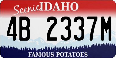 ID license plate 4B2337M