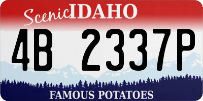 ID license plate 4B2337P