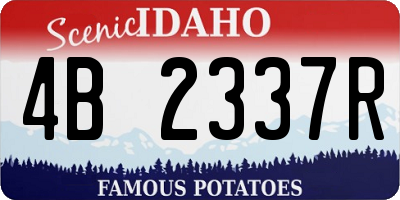 ID license plate 4B2337R
