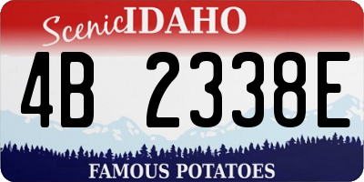 ID license plate 4B2338E