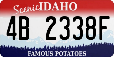 ID license plate 4B2338F
