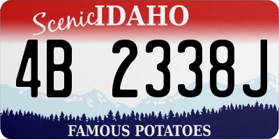 ID license plate 4B2338J
