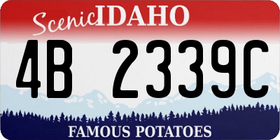 ID license plate 4B2339C