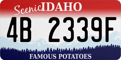 ID license plate 4B2339F