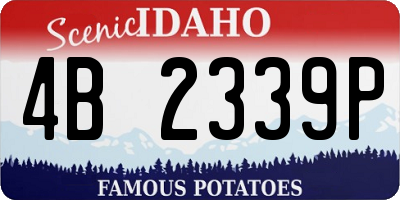 ID license plate 4B2339P