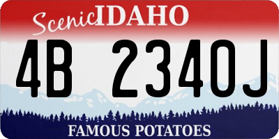 ID license plate 4B2340J