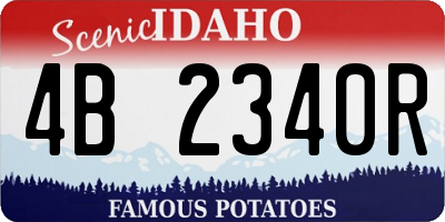 ID license plate 4B2340R