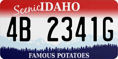 ID license plate 4B2341G