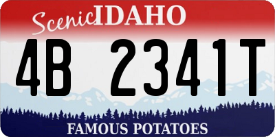 ID license plate 4B2341T